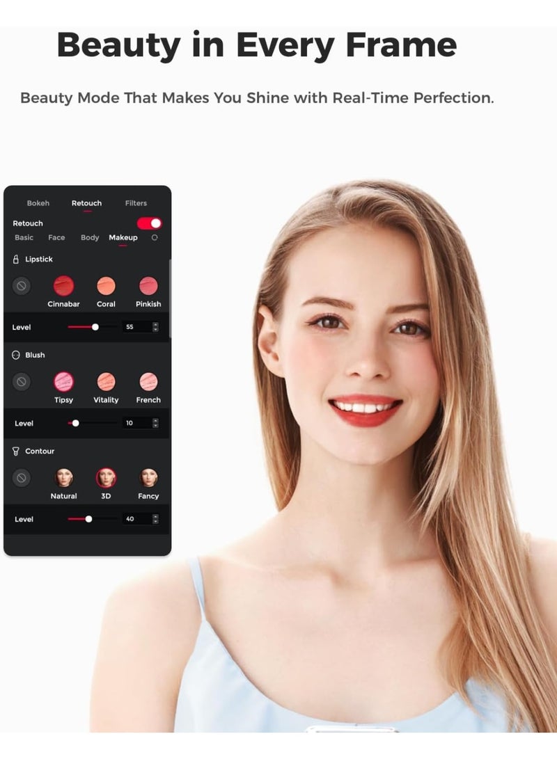 OBSBOT كاميرا ويب OBSBOT Tiny SE 1080P 100FPS للكمبيوتر الشخصي، كاميرا بث PTZ بتتبع الذكاء الاصطناعي مع مستشعر 1/2.8"، تحكم بالإيماءات، ISO مزدوج، HDR متدرج، كاميرا ويب للكمبيوتر المكتبي، اللابتوب، الاجتماعات، مكالمات الفيديو - Image 3